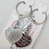 Zinc Alloy keyring Jewelry Chains, width:33mm, Length Approx:8cm, Sold by Dozen