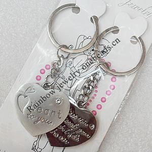 Zinc Alloy keyring Jewelry Chains, width:33mm, Length Approx:8cm, Sold by Dozen