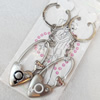 Zinc Alloy keyring Jewelry Chains, width:25mm, Length Approx:10cm, Sold by Dozen