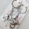 Zinc Alloy keyring Jewelry Chains, width:40mm, Length Approx:8cm, Sold by Dozen