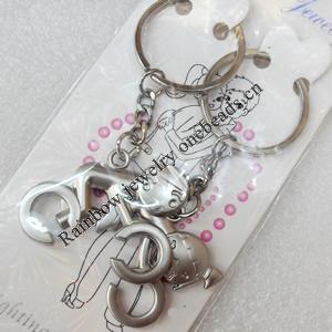 Zinc Alloy keyring Jewelry Chains, width:40mm, Length Approx:8cm, Sold by Dozen