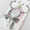 Zinc Alloy keyring Jewelry Chains, width:24mm, Length Approx:9cm, Sold by Dozen