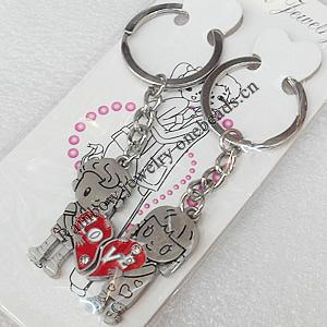 Zinc Alloy keyring Jewelry Chains, width:18mm, Length Approx:9cm, Sold by Dozen