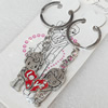 Zinc Alloy keyring Jewelry Chains, width:18mm, Length Approx:9cm, Sold by Dozen