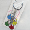 Zinc Alloy keyring Jewelry Chains, width:20mm, Length Approx:10cm, Sold by Dozen