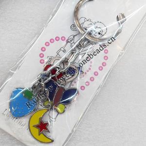 Zinc Alloy keyring Jewelry Chains, width:23mm, Length Approx:9.5cm, Sold by Dozen