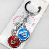 Zinc Alloy keyring Jewelry Chains, width:25mm, Length Approx:10cm, Sold by Dozen