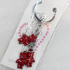 Zinc Alloy keyring Jewelry Chains, width:15mm, Length Approx:10cm, Sold by Dozen