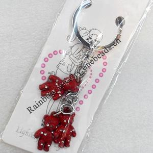 Zinc Alloy keyring Jewelry Chains, width:15mm, Length Approx:10cm, Sold by Dozen
