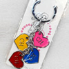 Zinc Alloy keyring Jewelry Chains, width:25mm, Length Approx:10cm, Sold by Dozen