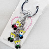 Zinc Alloy keyring Jewelry Chains, width:15mm, Length Approx:10cm, Sold by Dozen