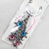 Zinc Alloy keyring Jewelry Chains, width:21mm, Length Approx:10cm, Sold by Dozen