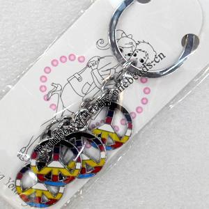 Zinc Alloy keyring Jewelry Chains, width:20mm, Length Approx:10cm, Sold by Dozen