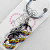 Zinc Alloy keyring Jewelry Chains, width:20mm, Length Approx:10cm, Sold by Dozen