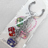 Zinc Alloy keyring Jewelry Chains, width:20mm, Length Approx:10cm, Sold by Dozen
