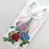 Zinc Alloy keyring Jewelry Chains, width:18mm, Length Approx:10cm, Sold by Dozen