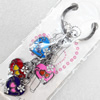 Zinc Alloy keyring Jewelry Chains, width:18mm, Length Approx:10cm, Sold by Dozen