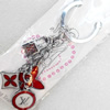 Zinc Alloy keyring Jewelry Chains, width:20mm, Length Approx:10cm, Sold by Dozen