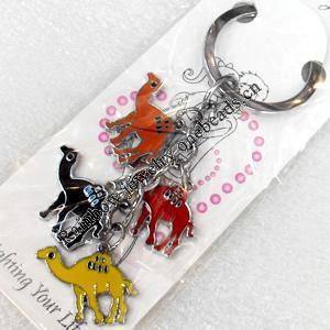 Zinc Alloy keyring Jewelry Chains, width:27mm, Length Approx:10cm, Sold by Dozen