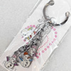 Zinc Alloy keyring Jewelry Chains, width:16mm, Length Approx:10cm, Sold by Dozen