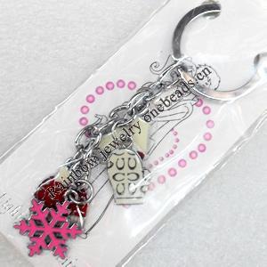 Zinc Alloy keyring Jewelry Chains, width:20mm, Length Approx:10cm, Sold by Dozen