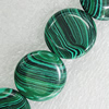 Natural Stone Beads, Flat Round 20mm Hole:1mm, Sold per 16-Inch Strand