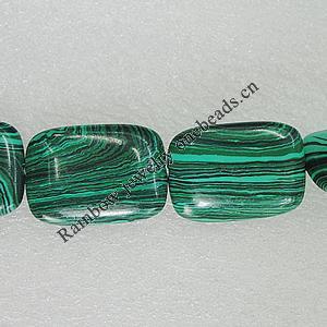 Natural Stone Beads, Rectangle 25x18mm Hole:1mm, Sold per 16-Inch Strand