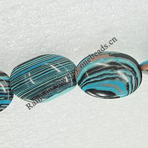 Natural Stone Beads, Falt Oval 18x13mm Hole:1mm, Sold per 16-Inch Strand