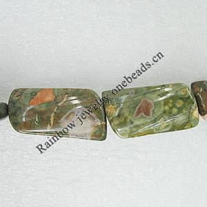 Natural Stone Beads, Twist Parallelogram 30x15mm Hole:2mm, Sold per 16-Inch Strand