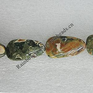 Natural Stone Beads, 30x17mm Hole:1mm, Sold per 16-Inch Strand