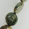 Natural Stone Beads, Flat Round 20x7mm Hole:1.5mm, Sold per 16-Inch Strand