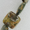 Natural Stone Beads, Square 20mm Hole:1mm, Sold per 16-Inch Strand
