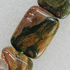 Natural Stone Beads, Rectangle 20x15mm Hole:1mm, Sold per 16-Inch Strand