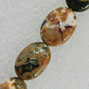 Natural Stone Beads, Flat Oval 16x12mm Hole:1mm, Sold per 16-Inch Strand