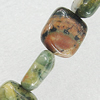Natural Stone Beads, Square 12mm Hole:1mm, Sold per 16-Inch Strand