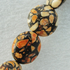 Composite Turquoise Beads, Flat Round 20mm Hole:1mm, Sold by KG