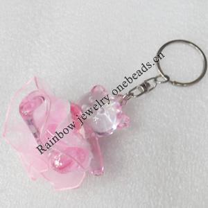 Zinc Alloy key ring Jewelry Chains, width:50mm, Length Approx:10.5cm, Sold by Dozen