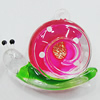 Spray-Painted Acrylic Pendants, Snail 27x32mm Hole:1mm, Sold by Bag