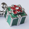 Zinc Alloy Enamel Charm/Pendant with Crystal, Nickel-free & Lead-free, A Grade  Gift 12mm Hole:2mm, Sold by PC  
