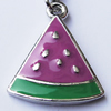 Zinc Alloy Enamel Charm/Pendant with Crystal, Nickel-free & Lead-free, A Grade  Fruit 24x19mm Hole:2mm, Sold by PC  