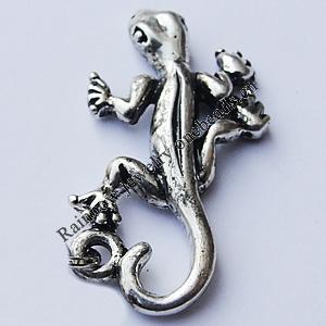 Zinc Alloy Charm/Pendants, Nickel-free & Lead-free, A Grade  Animal 27x15mm Hole:2mm, Sold by PC