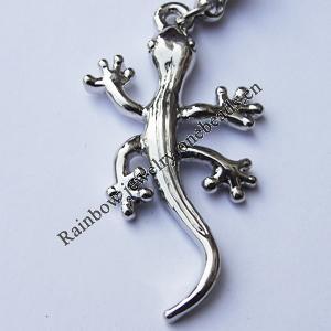 Zinc Alloy Charm/Pendants, Nickel-free & Lead-free, A Grade  Animal 34x17mm Hole:2mm, Sold by PC
