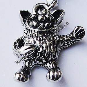 Zinc Alloy Charm/Pendants, Nickel-free & Lead-free, A Grade  Animal 20x15mm Hole:2mm, Sold by PC