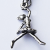 Zinc Alloy Charm/Pendants, Nickel-free & Lead-free, A Grade  Dancer 24x16mm Hole:2mm, Sold by PC