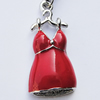 Zinc Alloy Enamel Pendant, Nickel-free & Lead-free, A Grade  Clothes 28x14mm Hole:2mm, Sold by PC  