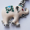 Zinc Alloy Enamel Charm/Pendant with Crystal, Nickel-free & Lead-free, A Grade  Animail 20x18mm Hole:2mm, Sold by PC  