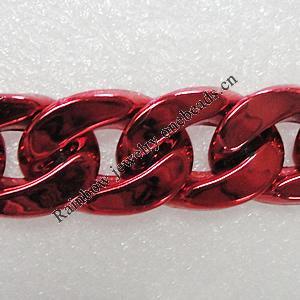 CCB Jewelry Chains, Link's Size:24x17x5mm, Sold by Meter
