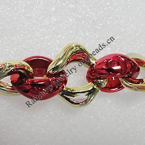 CCB Jewelry Chains, Link's Size:24x8mm-20x18x9mm, Sold by Meter