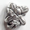 European style Beads Zinc Alloy Jewelry Findings Lead-free & Nickel-free, 10x11mm, Hole:4mm, Sold by Bag