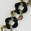 CCB & Acrylic Chains, Link's Size:24x7mm, Sold by Meter